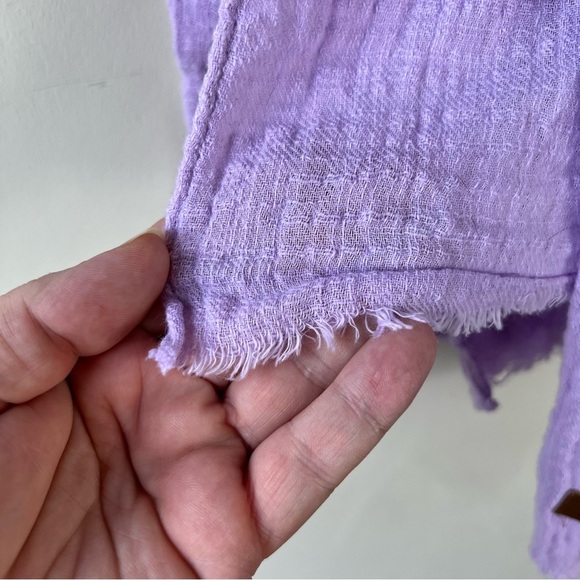 Roots Lavender Gauze 100% Cotton Wrap Scarf 193cmX91cm Throw Lightweight - Picture 6 of 9